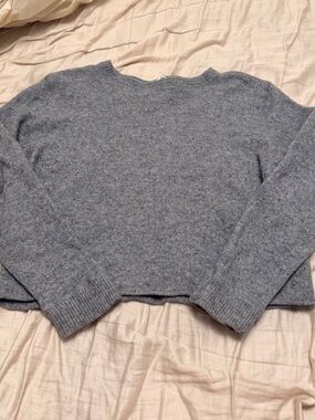 Reformation Jeans Heather Gray Cropped Sweater
